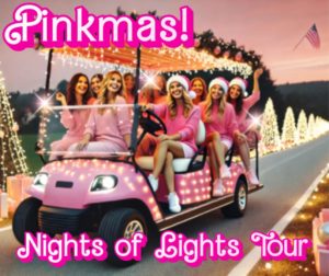 Pink Nights of Lights Tour in Saint Augustine, Florida. St. Augustine Nights of Lights