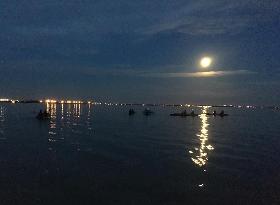 night kayaking near cocoa beach with BK Adventure